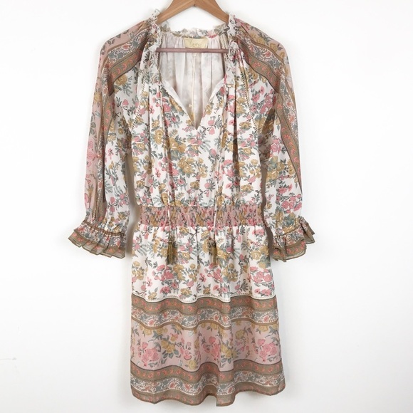 NWT Love the Label Border Print Mini Dress Size Small - Picture 3 of 8